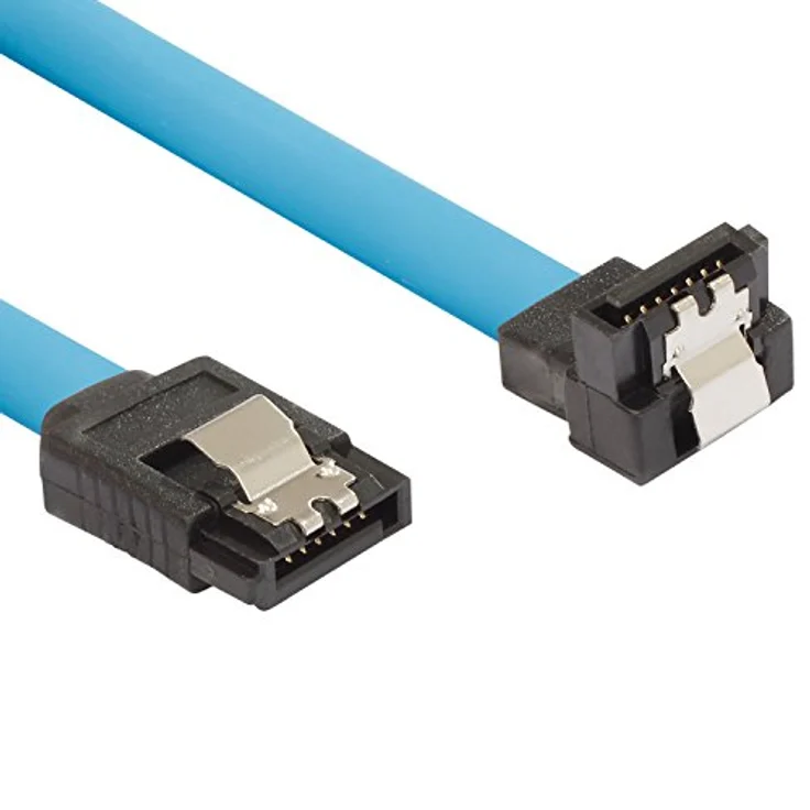 Poppstar 3x 50cm Sata 3 HDD SSD Datenkabel (Sata Kabel - Stecker gerade auf gewinkelt) (bis zu 6 Gbit/s), blau – Bild 3