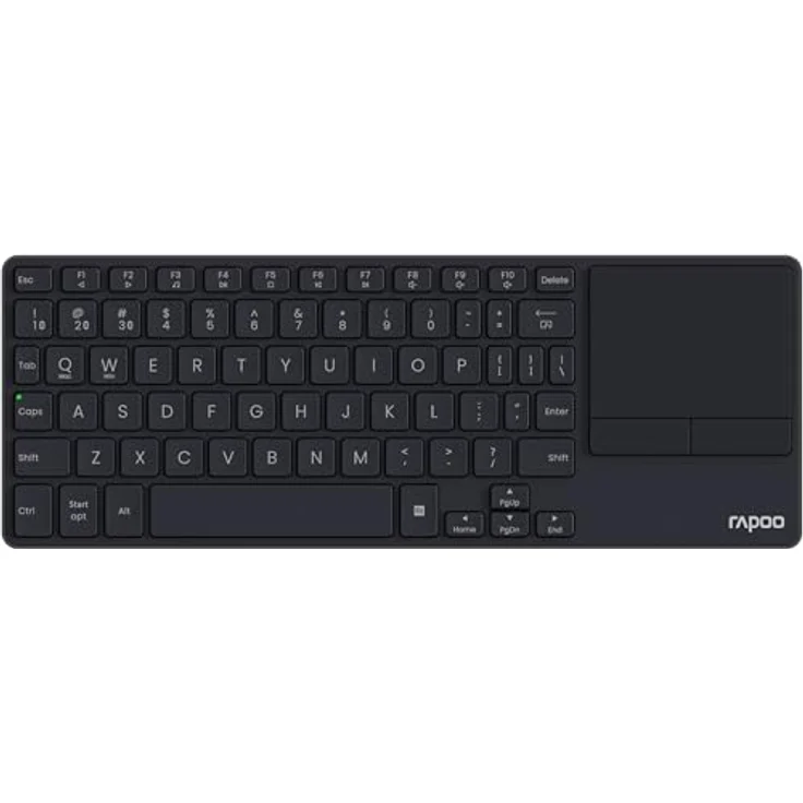 RAPOO E2810M DE DGR, Multimode Funk-Tastatur mit Bluetooth 4.0/5.0 und 2.4 GHz, Aluminiumlegierung, schwarz – Bild 1