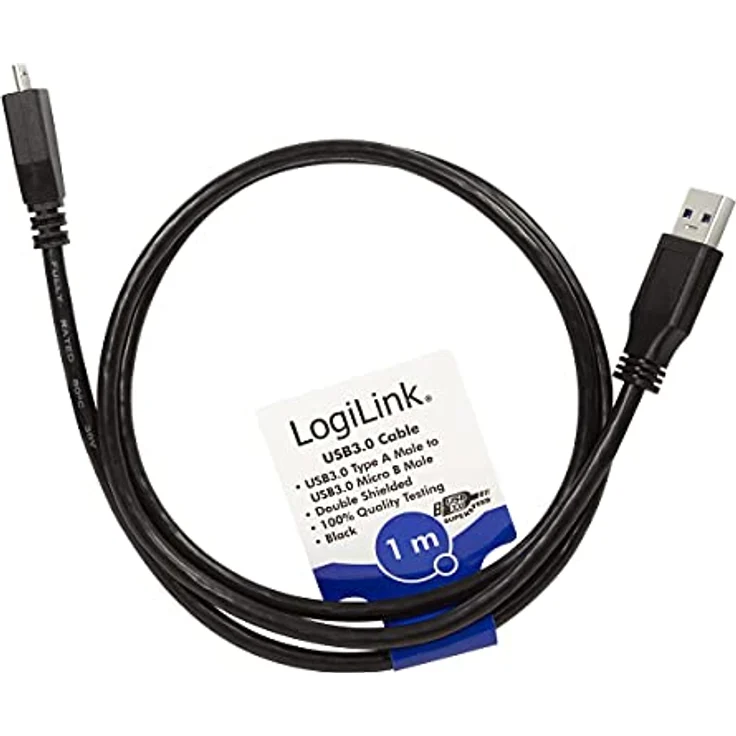 Logilink Kabel USB 3.0 Anschluss A->B Micro 2x Stecker 1,00 Meter – Bild 7