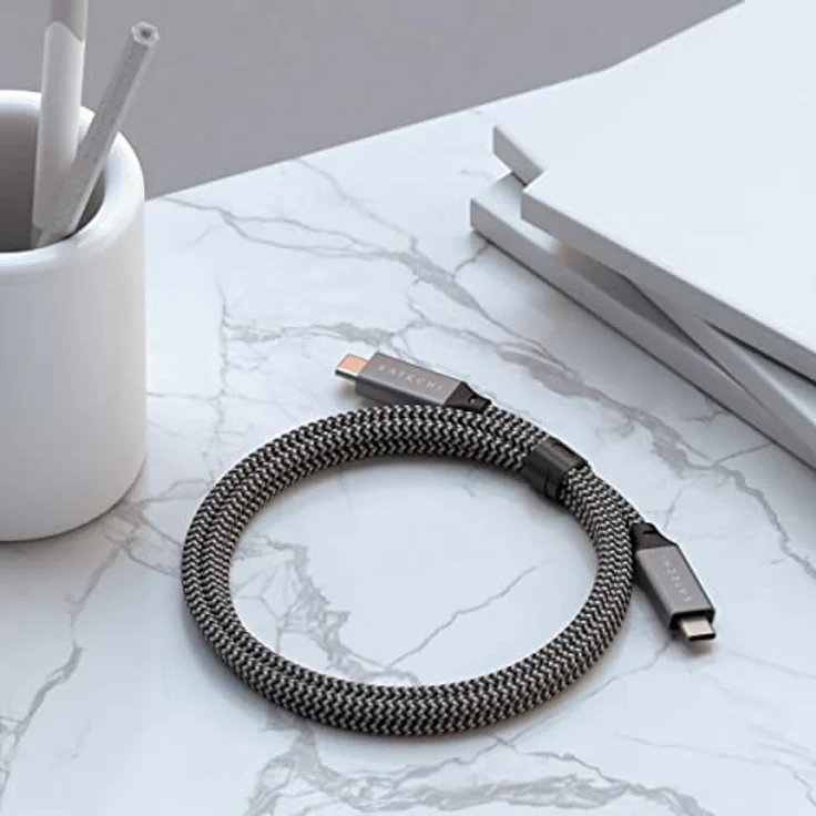 SATECHI USB4 auf USB-C Kabel für USB Typ C Geräte – 30 Zoll/80 cm – Für M2/ M1 MacBook Pro/Air, M2/ M1 iPad Pro/Air, M2 Mac Mini, iMac M1 und mehr – Bild 2