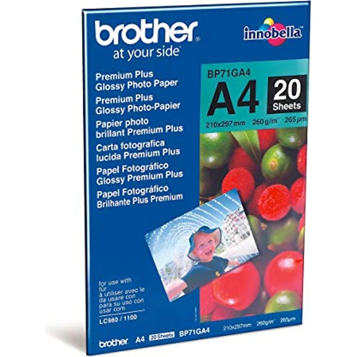 Brother Innobella Premium Plus BP71GA4 - Fotopapier, glänzend - A4 (210 x 297 mm) - 260 g/m2 - 20 Blatt (BP71GA4) – Bild 3