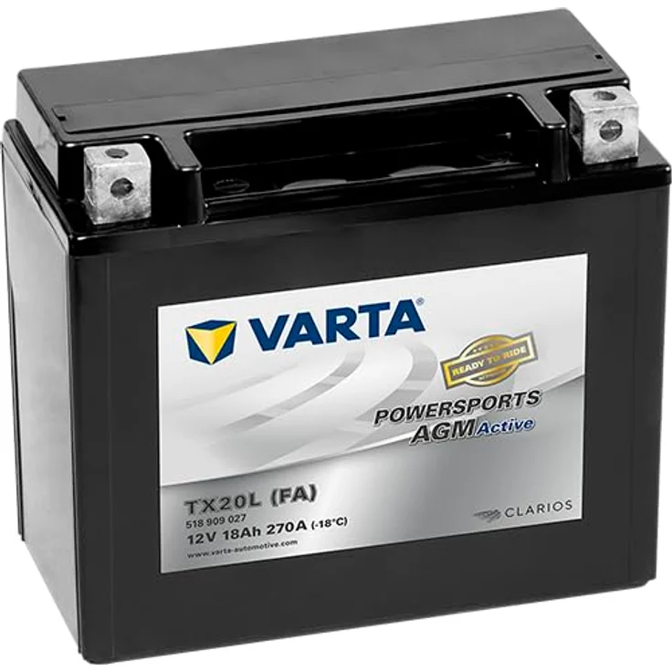 VARTA Motorradbatterie 18 Ah, AGM-Technologie mit hoher Kaltstartleistung für Motorräder und Quads – Bild 6