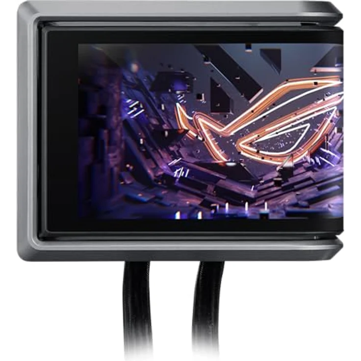 ASUS ROG Ryuo IV 360 ARGB All-in-One-CPU-Wasserkühlung mit 6,67-Zoll-AMOLED-Display, Asetek Emma Gen8 V2-Pumpe, 3x Daisy-Chain-Lüfter, Intel & AMD Kompatibilität, Schwarz – Bild 3