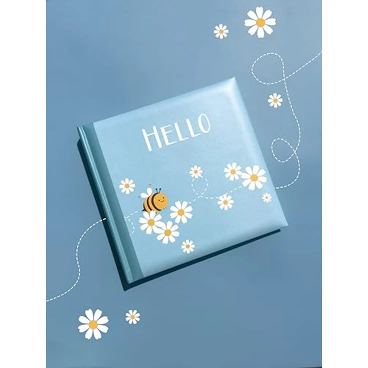 Walther Design Fotoalbum Kinderalbum Hello Bee, Be Happy, Forrest Life, 26x25 cm mit 50 weißen säurefreien Seiten – Bild 4
