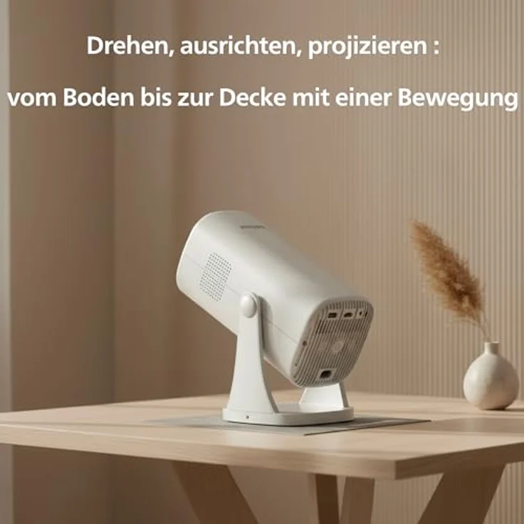 Philips NeoPix 230, Full HD Beamer mit 180° drehbarem Standfuß und WLAN, Weiß – Bild 6