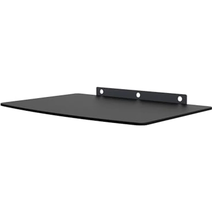 Cabletech LECHPOL UCH0216 Wandhalterung für DVD- / Blu-ray-Player und RTV-Geräte, elegantes schwarzes Glasregal mit Montagematerial – Bild 4