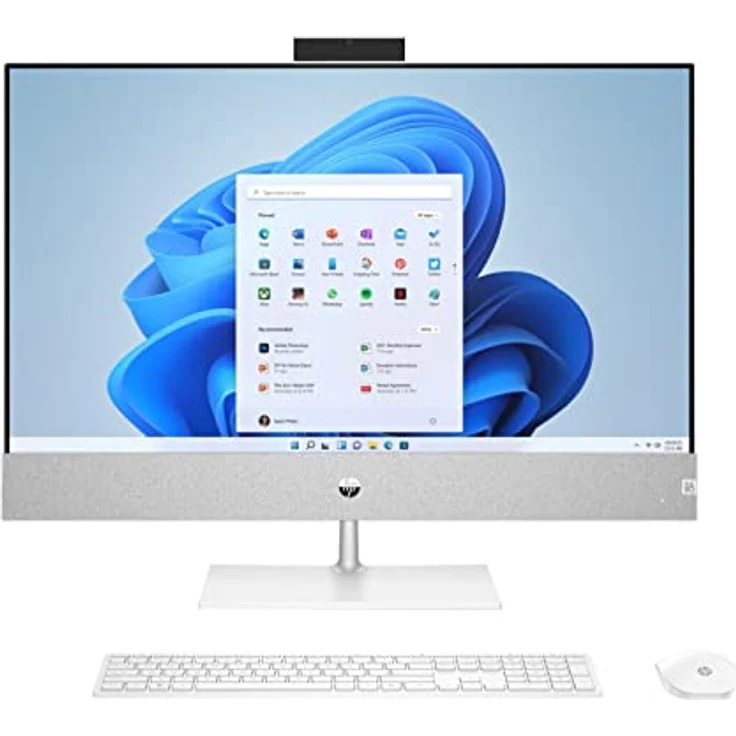 HP Pavilion AiO PC | 27" QHD IPS Display | AMD Ryzen 5 5625U| 16 GB DDR4 RAM | 512 GB SSD | AMD Radeon Grafik | Windows 11 Home | QWERTZ Tastatur | weiß – Bild 1