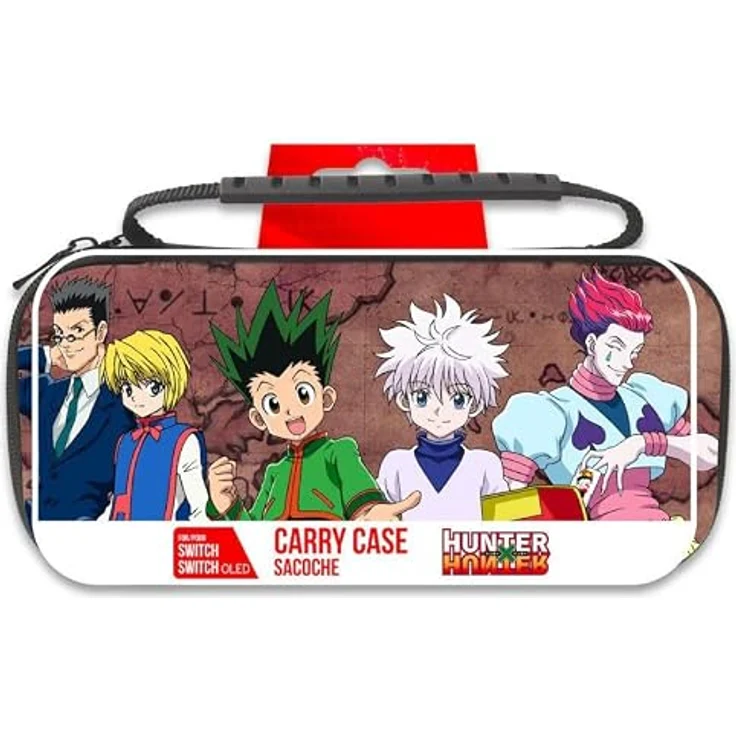 Trade Invaders Hunter X Hunter XL Size Bag für Nintendo Switch und Switch Oled, schützende Hard Shell, Schaumstoff-Polsterung, Stauraum für Konsole, Controller, 10 Spiele und Netzteil – Bild 2
