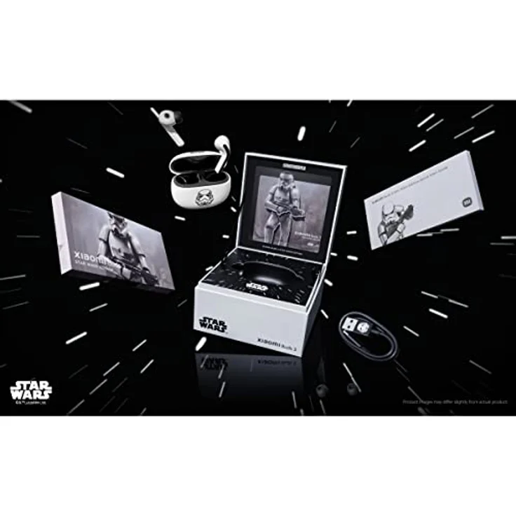 Xiaomi Buds 3 Star Wars Edition Stormtrooper, Limited Edition, HiFi-Sound, Bluetooth 5.2 Verbindung, Geräuschunterdrückung bis 40dB, Staub- und wasserfest, 3 Größen, Disney/Star Wars – Bild 3