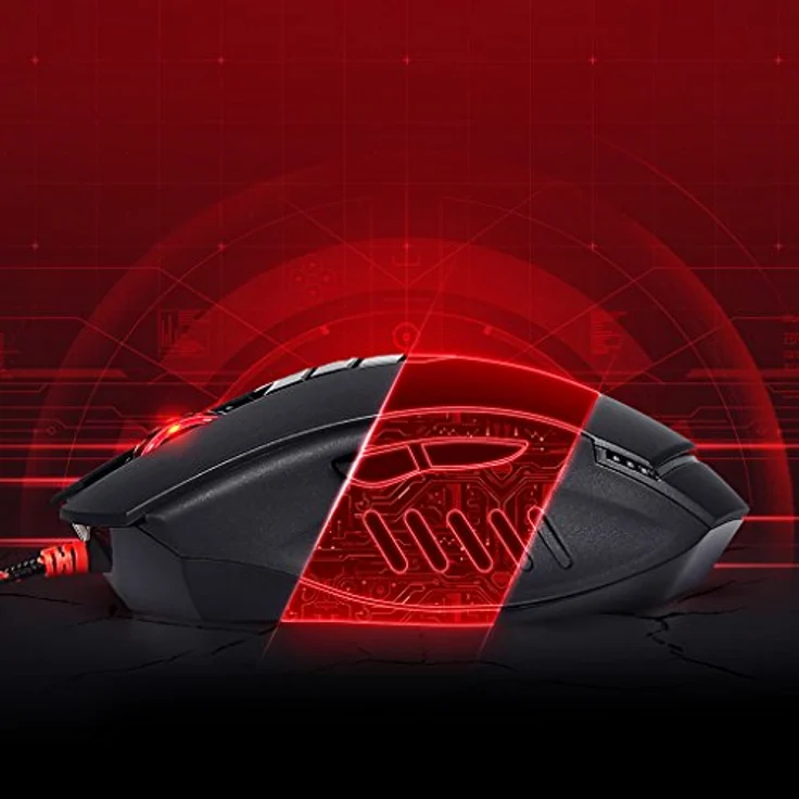 Bloody V8MA, Kabelgebundene Gaming Maus mit 3200 DPI, Metal Glides und AHEAD-Technologie, schwarz – Bild 7