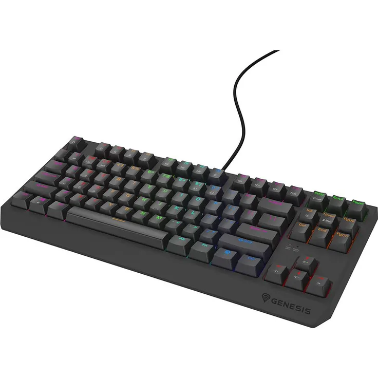 Genesis Thor 230 TKL Lite, Mechanische Gaming-Tastatur mit Outemu Red Switches, Hot-Swap-Technologie, Tenkeyless Design, Kabelgebunden