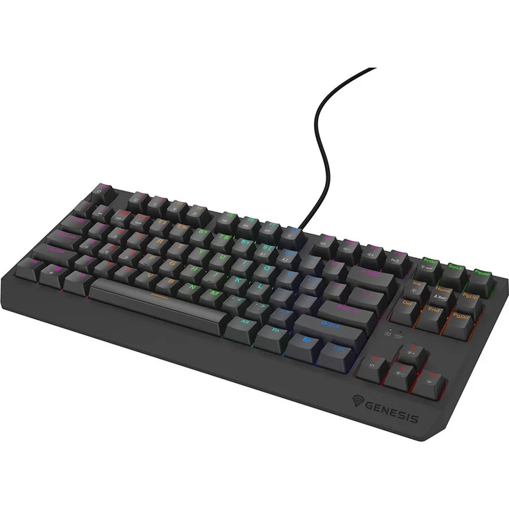 Genesis Thor 230 TKL Lite, Mechanische Gaming-Tastatur mit Outemu Red Switches, Hot-Swap-Technologie, Tenkeyless Design, Kabelgebunden