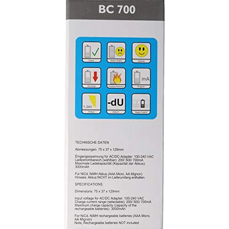 Schnell-Ladegerät BC 700 mit Entladefunktion und LCD-Display – Bild 8