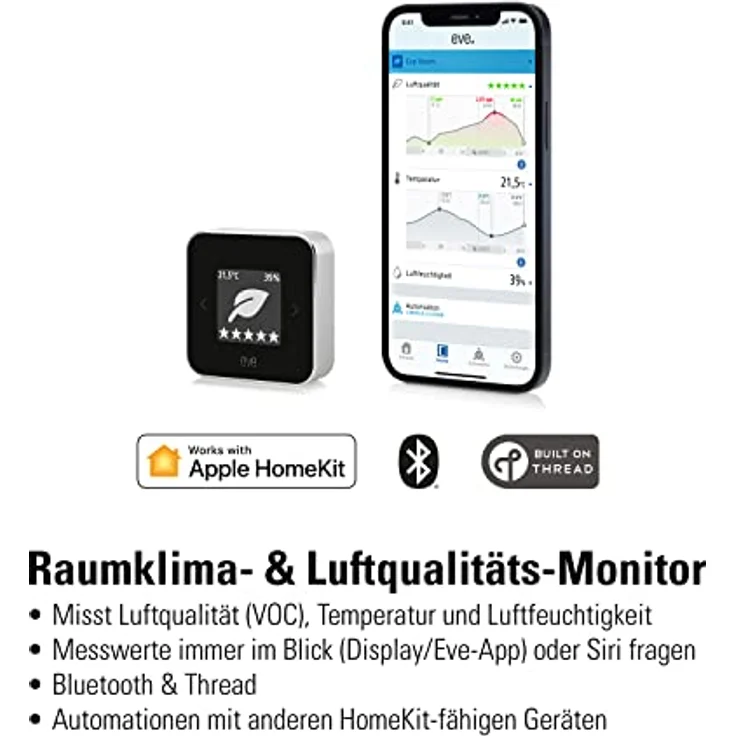 Eve Room Indoor Air Quality Monitor for Apple HomeKit – Bild 2