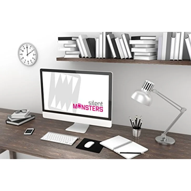 Silent Monsters Gaming und Office Mauspad 24 x 20 cm, Mousepad Design: schwarz – Bild 3