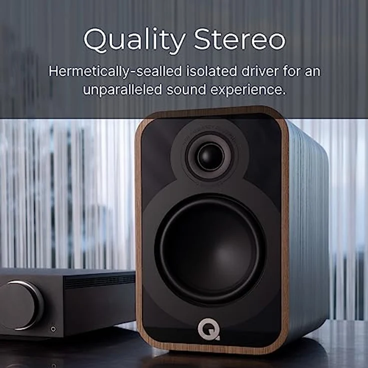 Q Acoustics 5010 Kompakte Bücherregal-Lautsprecher, 11,4 cm Mittel-/Bass-Treiber, 2,5 cm Hochtöner, MDF-Gehäuse, Schwarz – Bild 4