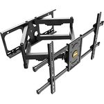 RICOO TV Wandhalterung Schwenkbar Neigbar für 42-75 Zoll S4964 - Schwenkbare TV Wandhalterung Fernseher TV Halterung 75 Zoll 60 Kg max. VESA 600x400, schwarz