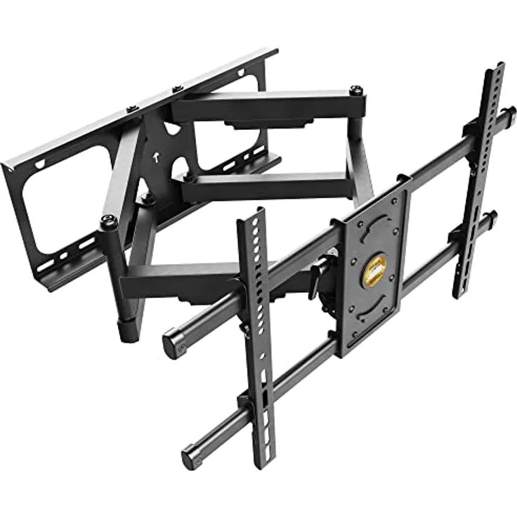 RICOO TV Wandhalterung Schwenkbar Neigbar für 42-75 Zoll S4964 - Schwenkbare TV Wandhalterung Fernseher TV Halterung 75 Zoll 60 Kg max. VESA 600x400, schwarz