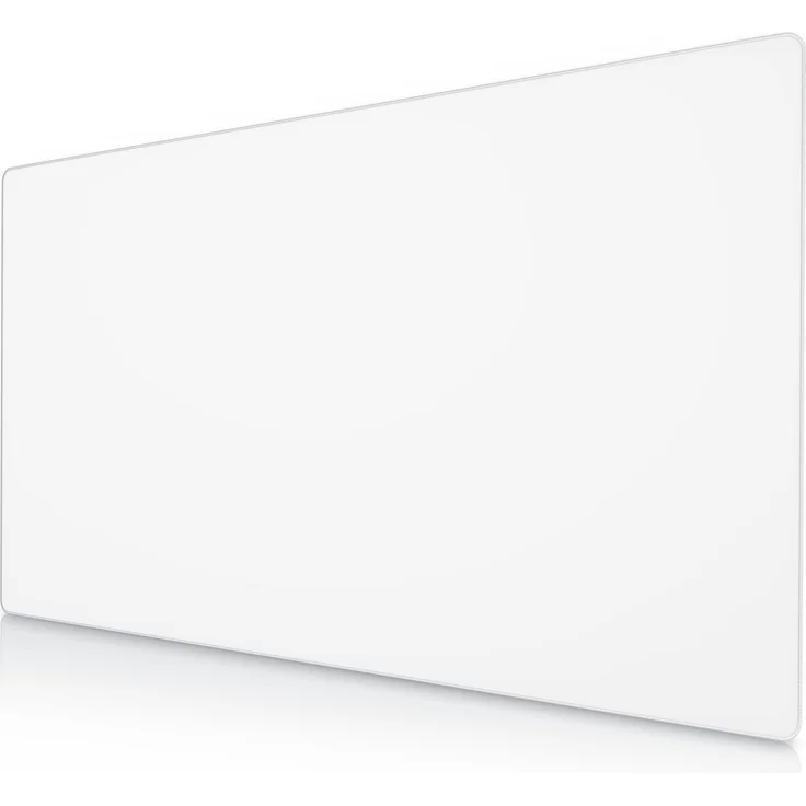 Titanwolf XXXL Speed Gaming Mauspad, 1500 x 800 mm, weiss, abwaschbar, rutschfeste Gummierung, gekettelte Rundumnaht
