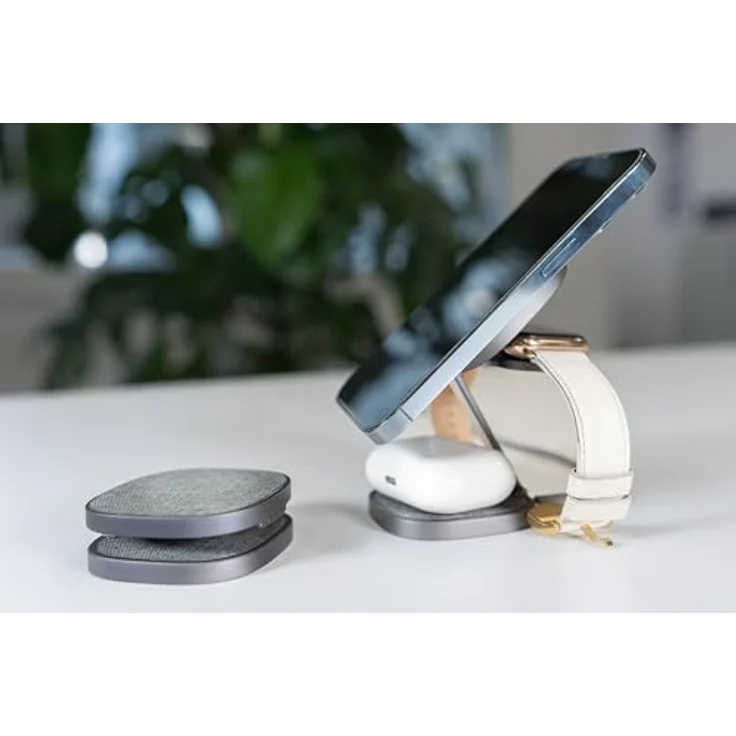 XLayer MagFix Pro 3 in 1 Ladestation Apple Wireless Charger | Klappbar | Standby | Magsafe Kompatibel | Magnetisch | Induktive | Kabellos | schnelllader iphone 15/14/13/12 Pro Watch 5/6/7/8/9/SE/Ultra – Bild 4