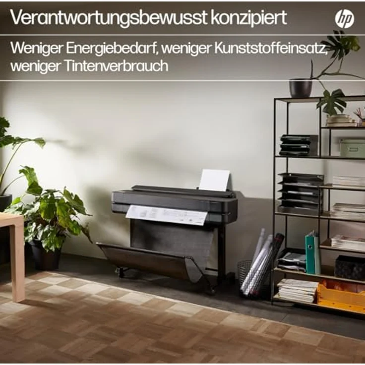 HP DesignJet T250 24 Zoll (61 cm 5HB06D), Großformatdrucker, 76 A1-Drucke/Stunde, Wi-Fi, Ethernet, USB, 2400x1200 DPI, schwarz, recyceltes Metall, 2 Jahre Garantie – Bild 5