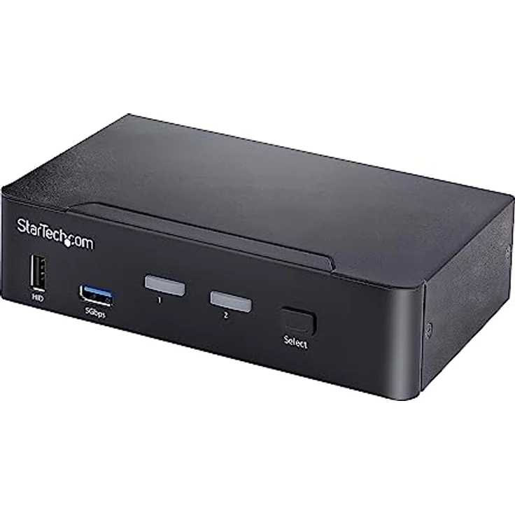 StarTech.com 2-Port USB C KVM Switch, KVM Umschalter mit 4K 60Hz DisplayPort UHD HDR Video, Thunderbolt 3/4 und USB C DP Alt Mode, Audio, 4x USB, 2x USB-A 5 Gbit/s Hub, Hot Key Switching (SV231DPUCA) – Bild 1