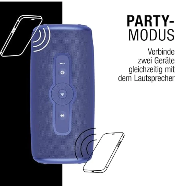Fresh 'n Rebel Bold L3, Kabelloser Bluetooth Lautsprecher mit 40W RMS, IP67 wasserdicht, 25h Spielzeit, Lautstärkeregelungsring, Double Fun Mode (True Blue) – Bild 5