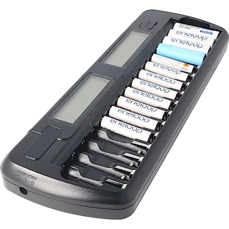 AccuCell 16fach Schnell-Ladegerät für NiMH Akkus AA, AAA, Einzelschacht-Überwachung, für AA Mignon und AAA Micro, Balkenanzeige 25-100% – Bild 2