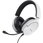 Trust Gaming GXT 489W Fayzo Gaming Headset für PC, PS5, PS4, Xbox Series X|S, Switch, 3,5-mm Klinke, 35% Recyclingkunststoff, Over-Ear Kopfhörer, Mikrofon mit Geräuschunterdrückung - Weiß
