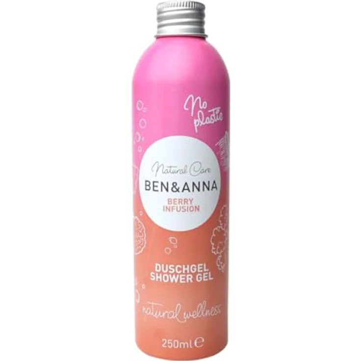 Ben & Anna - Duschgel Berry - 1er Pack - Shower Gel - Naturkosmetik, Vegan, Ohne Plasik, Alu Dose (1) – Bild 1