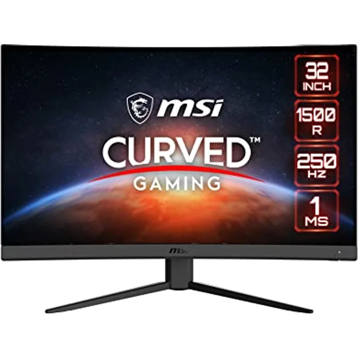 MSI G32C4X, Gaming-PC-Monitor, 31,5 Zoll FHD, gebogen, 250 Hz, 1 ms, FreeSync Premium, DisplayPort 1.2a, HDMI 2.0b