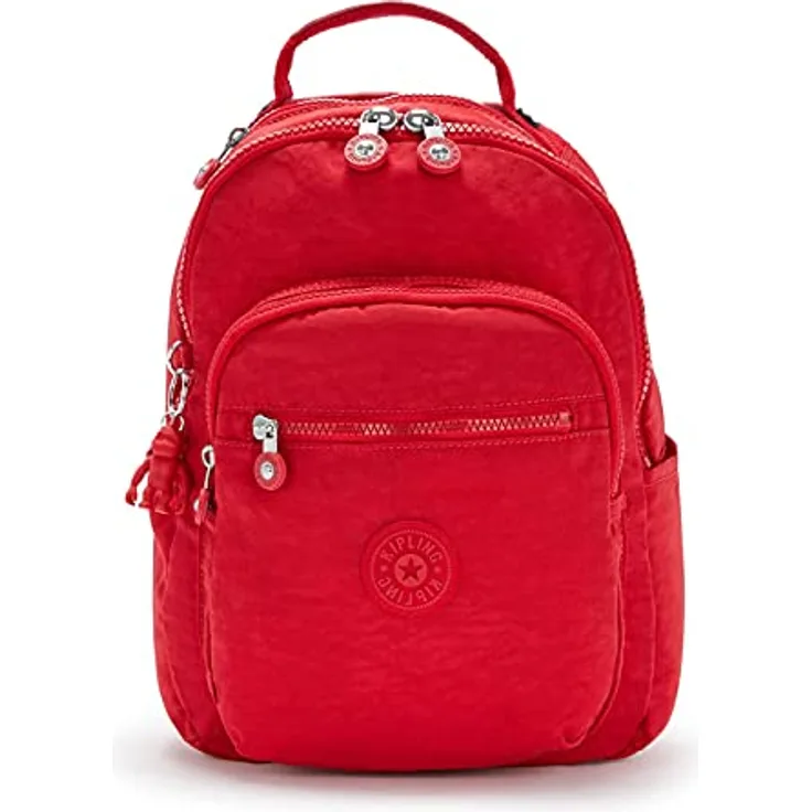 Kipling SEOUL S, Kleiner Rucksack mit Laptop-Schutz 13 Zoll, 35 cm, 14 L, 0.50 kg, Red Rouge