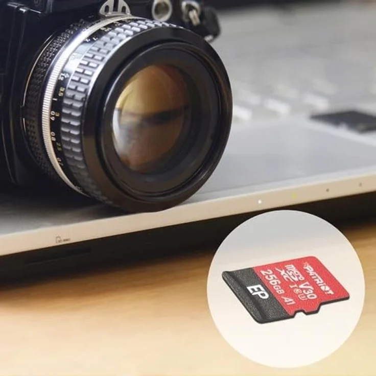 Patriot EP Series - Flash-Speicherkarte (microSDXC-an-SD-Adapter inbegriffen) - 256 GB - A1 / Video Class V30 / UHS-I U3 / Class10 - microSDXC UHS-I – Bild 5