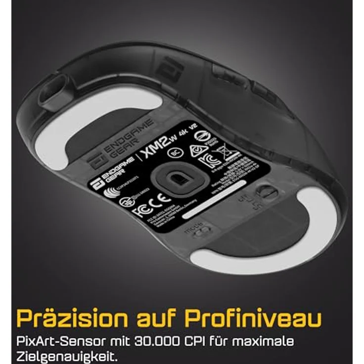 Endgame Gear XM2w 4K v2, Kabellose Gaming-Maus mit 4.000 Hz Polling-Rate und PixArt PAW3950 Sensor, Dark Frost – Bild 4