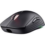 Trust Gaming GXT 927 Redex+ Gaming Maus Kabellos 25K DPI 2.4GHz 94 Stunden Akkulaufzeit, Kailh-Schalter, 6 Programmierbare Tasten, RGB Wiederaufladbare Gaming-Maus Laptop Computer – Schwarz