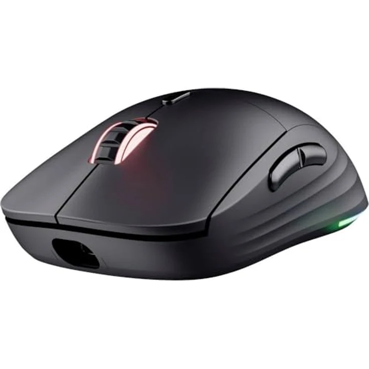 Trust Gaming GXT 927 Redex+ Gaming Maus Kabellos 25K DPI 2.4GHz 94 Stunden Akkulaufzeit, Kailh-Schalter, 6 Programmierbare Tasten, RGB Wiederaufladbare Gaming-Maus Laptop Computer – Schwarz – Bild 1