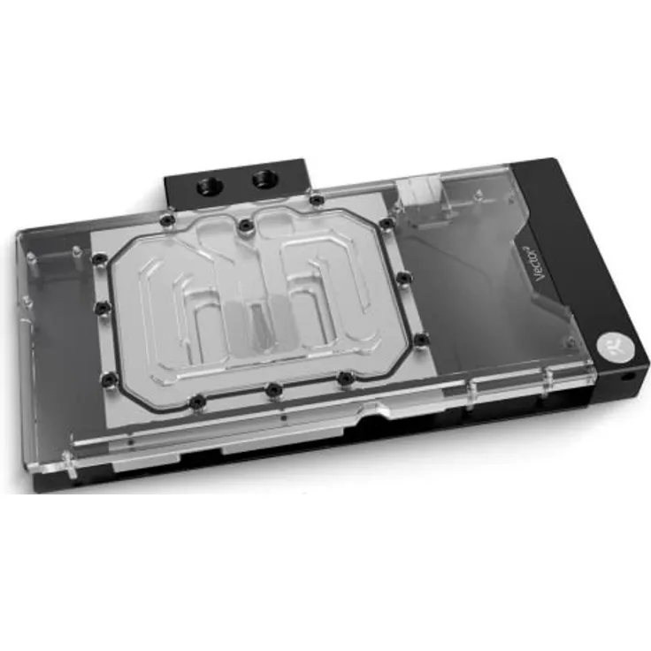 EK EKWB QuanVec² AMP/Trinity RTX 4080 D-RGB Ni+Pl Grafikkarten-Wasserblock, kühlt GPU-, VRAM- und Leistungsstufen, mit digitaler RGB-Beleuchtung, 272,5 x 155 x 27 mm