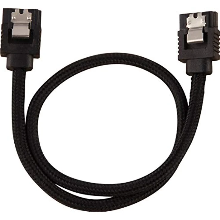 CORSAIR Premium Sleeved - SATA-Kabel - Serial ATA 150/300/600 - SATA (M) bis SATA (M) - 30cm - Schwarz (CC-8900248) - Preisvergleich – Bild 3
