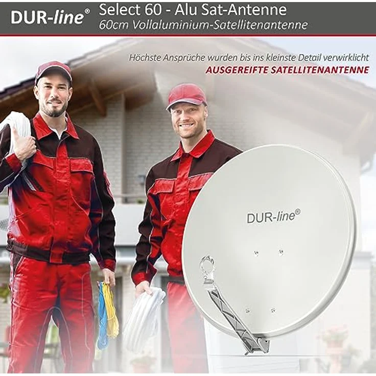 DUR-line Select 60/65cm Satellitenschüssel Alu hellgrau – Bild 9