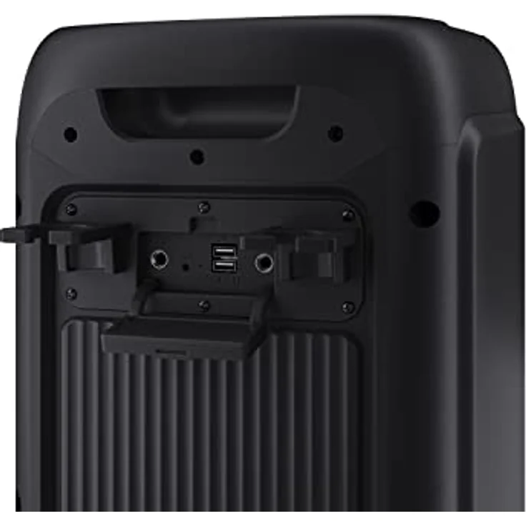 SHARP PS949 Bluetooth Party-Lautsprecher (200 Watt, integrierter Akku mit 13 Stunden Spielzeit, Super Bass, LED-Lichteffekte, inkl. Mikrofon), schwarz – Bild 4