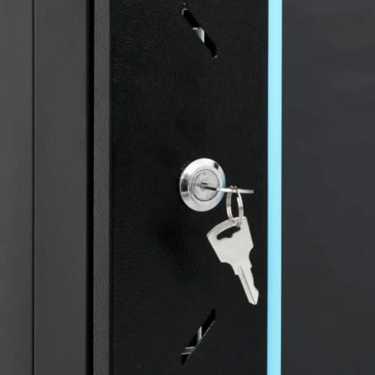 vidaXL 18U Netzwerkschrank, Serverschrank abschließbar mit Rollen und abnehmbaren Seitenteilen, freistehend, 19" IP20 – Bild 4