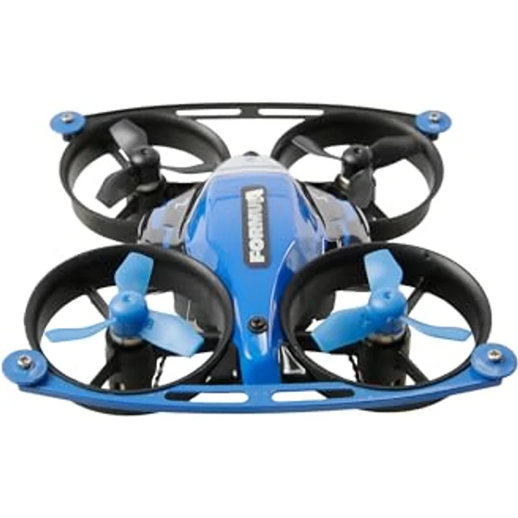 Amewi Formula Track Race Drohne, 2-in-1 Kombi mit Rennstrecke, 24 Teile, blau, RC ferngesteuert, schaltbare LED-Beleuchtung, drei Geschwindigkeitsstufen, Hindernisflug, Auto-Stabilisierung – Bild 3