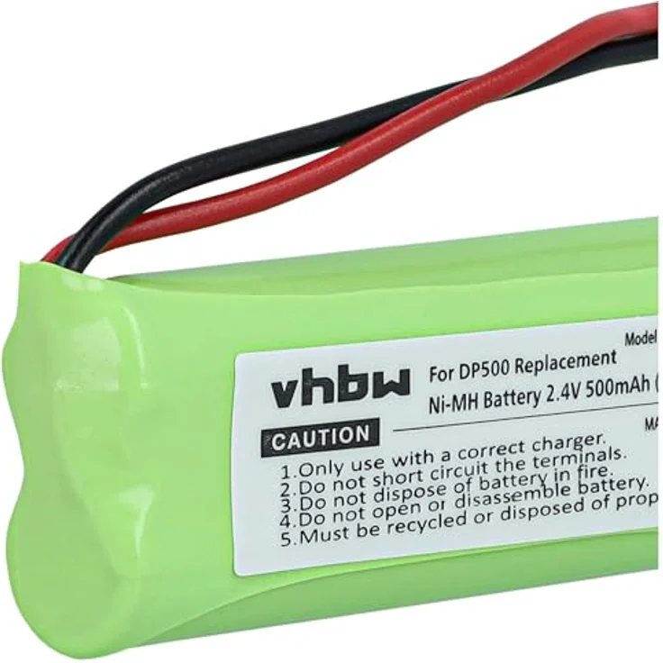 VHBW 2x NiMH Akku 500 mAh (2,4 V), geeignet für Festnetz Telefon Medion MD83242, MD83282 ersetzt VT50AAAALH2BMJZ, GP1010, GPHC05RN01 – Bild 8