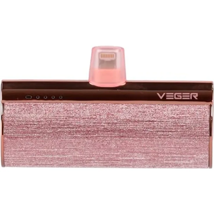 VEGER Tragbares Ladegerät, 5000 mAh, Metallic-Rosa, 20W Schnellladung, kompatibel mit iPhone 16/14/13/12/11/XS/XR/X/8/7/6s