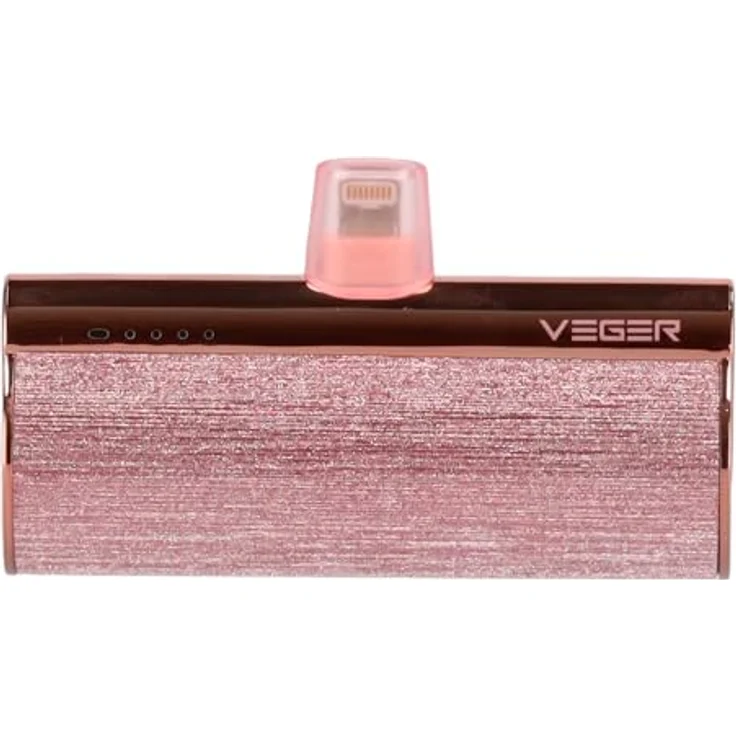 VEGER Tragbares Ladegerät, 5000 mAh, Metallic-Rosa, 20W Schnellladung, kompatibel mit iPhone 16/14/13/12/11/XS/XR/X/8/7/6s – Bild 1