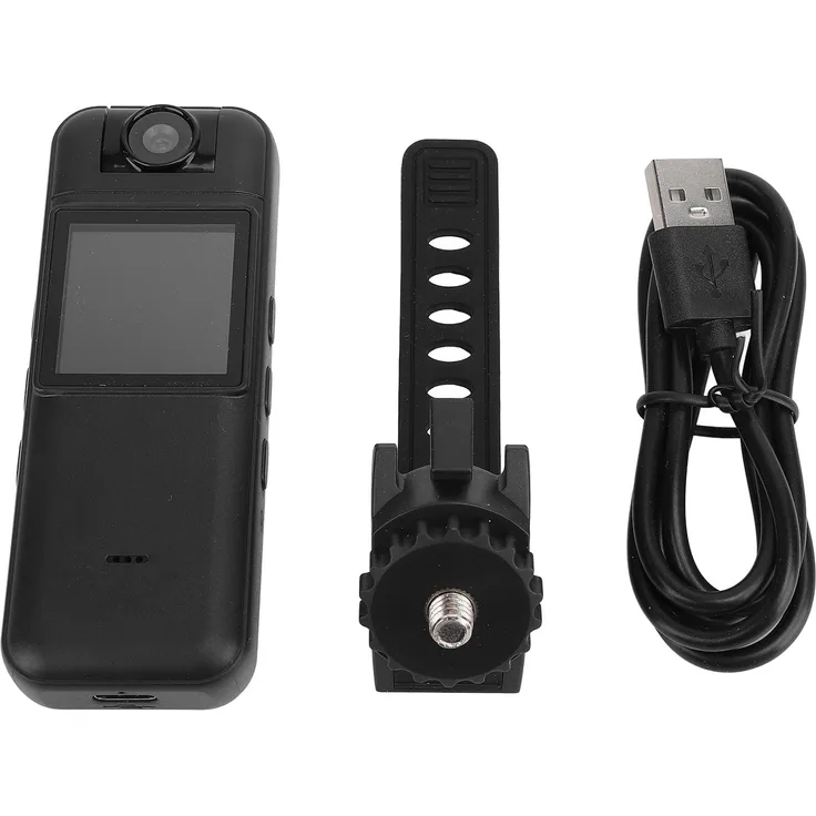 Lixada Tragbarer Videorekorder Bodycam mit 1080p Full-HD, WLAN, Infrarot und 180° drehbarem Objektiv