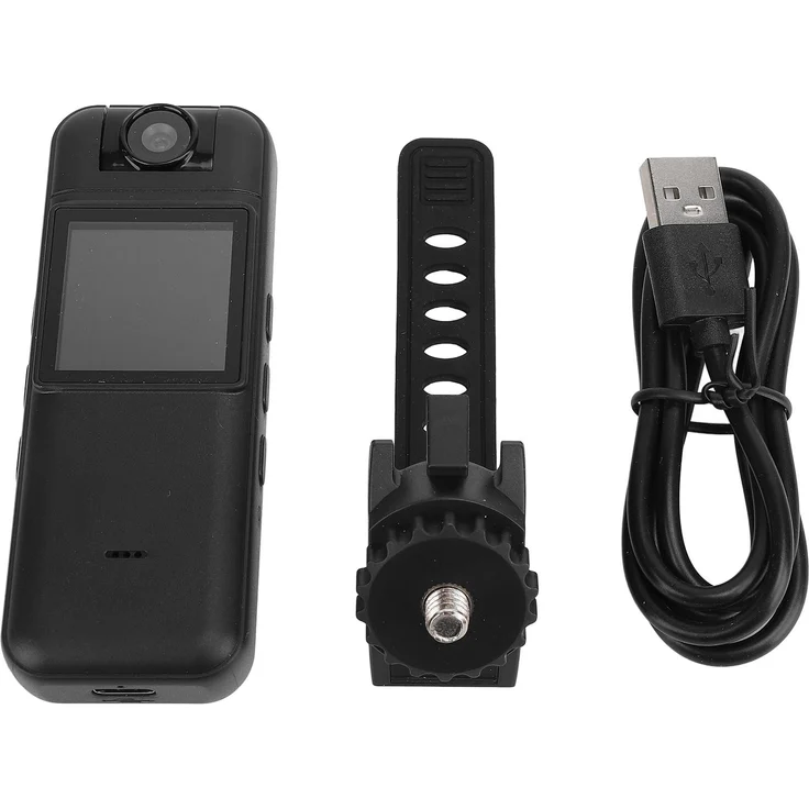 Lixada Tragbarer Videorekorder Bodycam mit 1080p Full-HD, WLAN, Infrarot und 180° drehbarem Objektiv