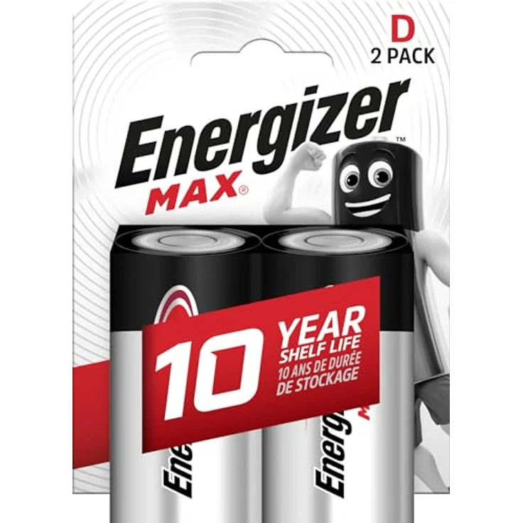 Energizer Max D Alkali Batterien, 2 Stück – Bild 2