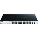 D-Link DGS-1210-28P/E Gigabit Smart+ Switch (28-Port, 4X Combo, 56 Gbps Schaltleistung) - Nur EU-Netzkabel