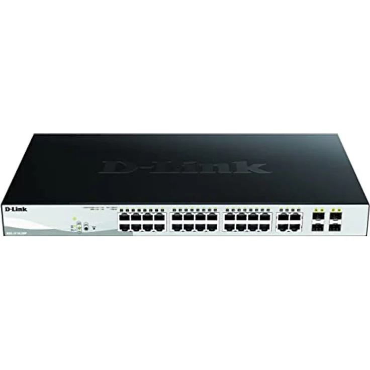 D-Link DGS-1210-28P/E Gigabit Smart+ Switch (28-Port, 4X Combo, 56 Gbps Schaltleistung) - Nur EU-Netzkabel – Bild 1